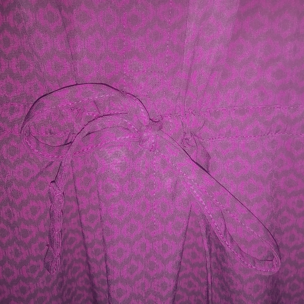 Eddie Bauer M Purple Pattern Drawstring Waist Sle… - image 8